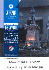 Veillée départementale du souvenir @ Place du Quartier Mangin