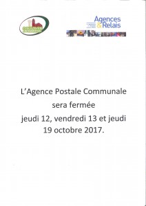 Fermetures APC otcobre 2017
