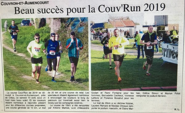 Beau succès pour la Couv'Run 2019